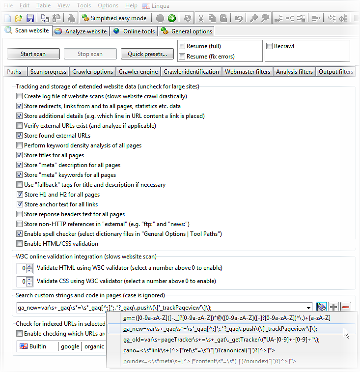 dedning custom searches