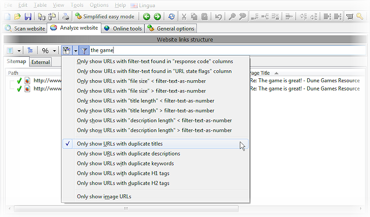 page titles and duplicate content